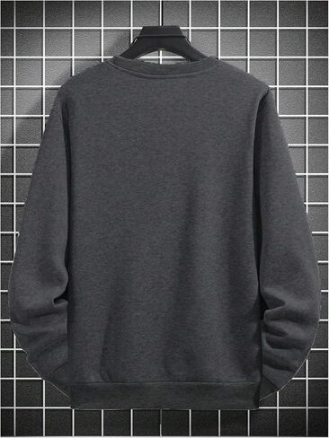 Men's Graphic Crewneck Sweatshirt Long Sleeve Drop Shoulder Loose Casual Fall Tops in Saudi Arabia