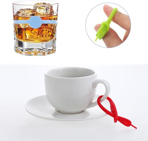 24Pcs Drink Markers, Cup Markers Bottle Strip Tag Silicone Drink Labels Name Band, Wine Glass Markers for Drinks, Cocktail Drink Markers Water Bottle Charms for Party Families Bottle Identification in Saudi Arabia