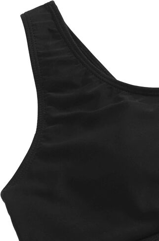 SweatyRocks Women's 2 Pieces Mesh Stripe One Shoulder Top with High Waist Bikini Set in Saudi Arabia