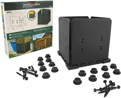 منتجات بناء Ozco 51705 Ironwood 10x10 Post Base ، (1 لكل حزمة) in Kuwait