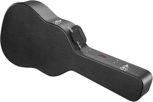 VEVOR Acoustic Guitar Hard Case, 43.31 in Gourd-Shaped Guitar Hard Case, With Lock Latch Key Handle, PVC Padding Soft Lining Water-Resistant Hard Shell Guitar Case, for 39-41 in Acoustic Guitar, Black in Saudi Arabia