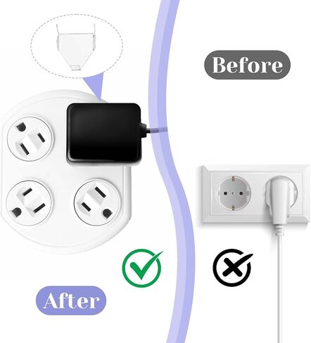 20Pcs Snug Plugs for Loose Outlets, 3 Prong Loose Outlet Plug Fix Transparent Outlet Tightener Insert, Won't Easily Fall Out Or Cut Off Electricity in Saudi Arabia