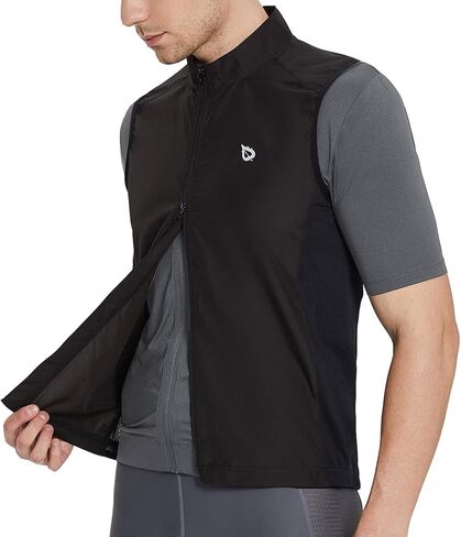 BALEAF Men's Sleeveless Cycling Vest Windproof Bike Jersey Lightweight Reflective Packable Pockets Golf Running in Saudi Arabia