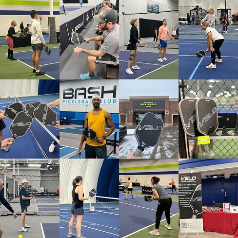 مجاذيف Velo 3K Pickleball ، مجداف ألياف الكربون الخام مع التحكم والدوران ، حافة حقن الرغوة المزدوجة لبقعة حلوة كبيرة ، جوهر 16 مم ، مقبض طويل مضاد للانزلاق ، معتمدة من USAPA in Saudi Arabia