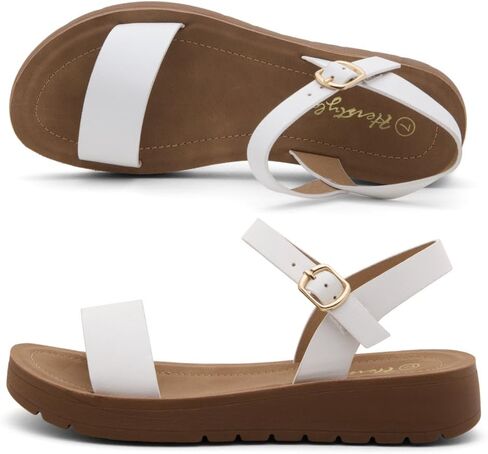 Herstyle Women’s Flat Sandals – One Band Ankle Strap Dressy Casual Sandals with Cushioned Footbed | Comfortable Open Toe Walking Shoes for Summer & Daily Wear in Saudi Arabia