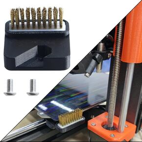 FYSETC 3D Printer Accessories - Prusai3 MK3S+ Nozzle Brush Kit: Filament Residue Cleaner Tool for MK3 MK3S Print Head: Upgraded Hotbed Mounted Wiper for Cleaning Extruded Printing Material Buildup