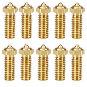 10PCS Brass Nozzles Kit X-Plus3, 3D Printer 10PCS 0.4mm Brass Extruder Nozzles for R QIDI X-SMART3/X-PLUS3/X-MAX3