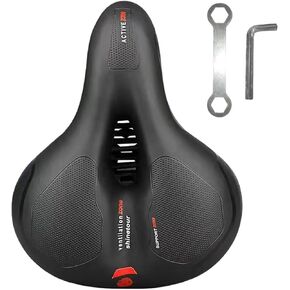 Universal Mountain Bike Seat for Both Men and Women, Suitable for Most Outdoor/Indoor Bike Saddles, High Elasticity Memory Cotton Bike Pad, Thick Silicone Double Shock Absorption, Comfortable
