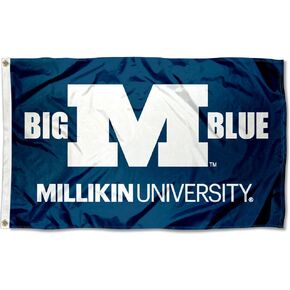 College Flags & Banners Co. Millikin Big Blue MU University Large Blue Flag