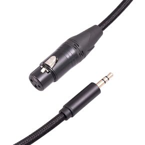 REXUS 1/8 Inch TRS Male to XLR Female Audio Interconnect Cable 6.6 Feet, 3.5mm Stereo to XLR for Speaker, Mixer, Microphone, Amplifier, Smartphone(35M2XLRF-20)