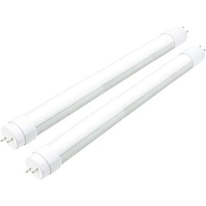 WYZM LifSunLit 2PCS F15T8 LED Tube Light,120V,7W,18" Length,5000K Daylight White,Rotatable End Caps,Frosted Cover,18 Inch LED Tube Light, F15T8 LED Replacement for Bulb.
