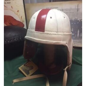 South Carolina & Old Nebraska Leather Football Helmet 1940s