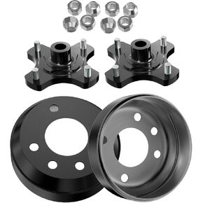 EZGO TXT Golf Carts Heavy Duty Split Brake Drum/Hub with Nuts, Suitable for 1982-Up EZGO TXT Electric Golf Carts, OEM#19186-G1, 615604