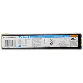 B432IUNVHP-A Triad Electronic Ballast, 4-Lamp, F32T8, 32W T8, 120/277V