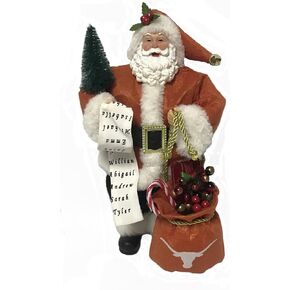 12" Texas Longhorn Santa
