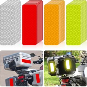 Reflective Stickers, 68 Pcs High Visibility Reflective Tape, Reflective Tape Outdoor Waterproof, Super Reflection Safety Warning Reflective Stickers for Vehicle Bicycles Motorcycles Mailbox Bag
