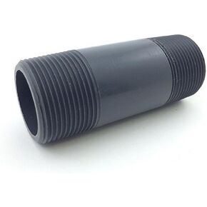Lasco 215-040 Gray 1-1/2 by 4-Inch Nipple with Threaded Ends Replacement for Lasco Schedule 80 Solvent Weld PVC Pipe