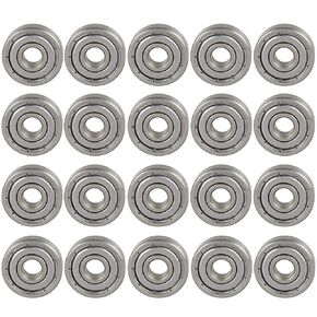 20pcs 625ZZ Bearing 5x16x5mm ABEC-5 Z3V3 Double Shield Miniature Ball Bearings, 625ZZ for 3D Printer and CNC