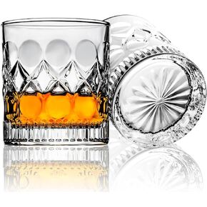 PARACITY Whiskey Glasses Set of 2,christmas gift, Old Fashioned Glasses, Rocks Glasses, Bourbon Glasses, Suitable for use in Bars, Parties, and Homes, The Right Gift for Men, Father 's Day Gift