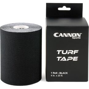 Football Turf Tape | 4" by 20 Feet Flexible, Breathable, Extra-Wide Waterproof Premium Athletic Tape (Black)