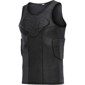 TUOY Padded Shirt Rib Protector Compression Protective Shirt Adult Sizes