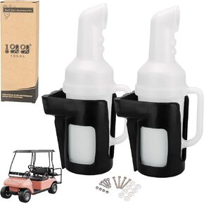 10L0L Universal Golf Cart Sand Bottle with Holder for EZGO Club Car Yamaha, Divot Filler Sand Seed Container Dispenser - 2 Pack
