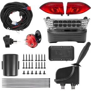 WonVon Deluxe Precedent Golf Cart Light Kit Compatible for Club Car Precedent 2004-Up, Upgrade LED Headlights & Tail Lights for Precedent Club Car Gas & Electric Golf Carts(12V)