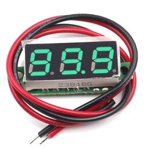 Green 2.5V-30V Mini Digital for DC Voltmeter Voltage Tester Meter Mini Digital for DC Voltmeter 0.28 Inch Two-Wire LED Display