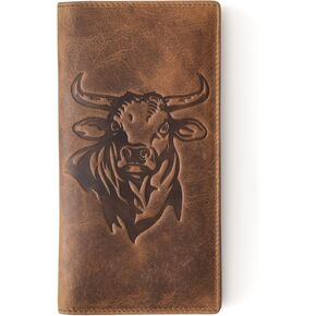 Quarterback Tall Wallet - Football Wallet - Full Grain Leather Tall Wallet | Long Bifold Wallet | Rodeo Wallet |Football Gift for men
