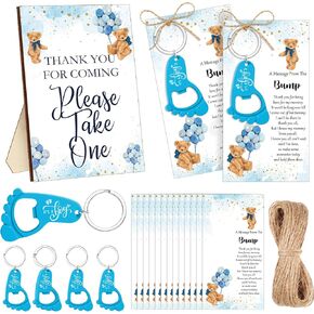 Estune 50 Sets Boy Baby Shower Favors 1 Thank for Coming Sign 50 It's a Boy Bottle Openers 50 Thank You Tags with Twine Baby Shower Return Gifts Baby Shower Favors for Guest Gender Reveal