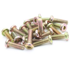 20 PCS Button Head Socket Cap Screws M6 x 20mm, Bright Finish, Fully Threaded, Allen Socket Drive Screws