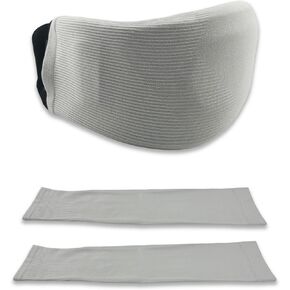 غطاء دعامة الرقبة - 2 PCS غلاف غبار عنق الرحم غلاف الغطاء للنساء الرجال ، ناعم ومريح للنوم العمل على التنفس ، الرمادي