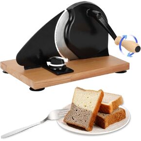 Classic Manual Bread Slicer,Manual Bread Slicer,Classic Hand Crank Home Bread Slicer,Manual Bread Slicer With Hand Crank,Manual Bread Slicer For Homemade Bread,Manual Rotary Bread Slicer (black)
