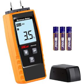 Wood Moisture Meter with Backlight, Digital Moisture Detector Meter Tester for Firewood Moisture Cement Mortar, Humidity Damp Meter for Wood, Timber Water Content Detector