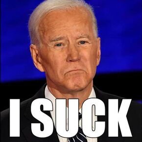 Joe Biden I Suck Sticker (Funny Anti Decal 46th President Vinyl Conservative Republican GOP (3 inch)