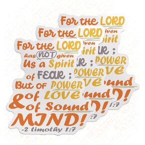 (3PCS) 2 Timothy 17 Sticker for God Hath Not Given Us The Spirit of Fear Stickers Christian Faith Die Cut Waterproof Vinyl Sticker for Water Bottle Tumbler Hard Hat Helmet Car Laptop Gift (3 Inches)