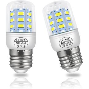 WISINY 5304511738 Led Refrigerator Light Bulb KEI D34L Fridge Light Bulb for Frigidaire Light Bulb Replacement ac85-265v 3.5w Refrigerator Bulb E26 2 Pack