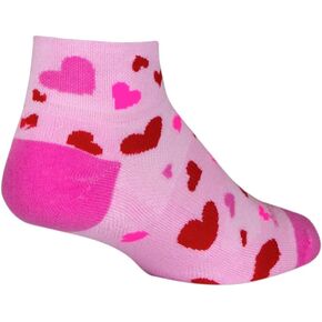 SockGuy Women's Hearts 1in Ankle Athletic Cycling/Running Socks