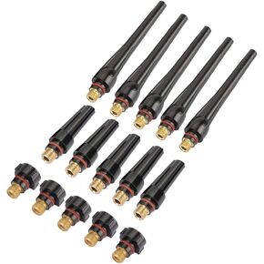 TIG Back Cap Torch Kit, 57Y02 57Y03 57Y04 TIG Torch Accessories, TIG Welding Cups, Compatible with WP-17/18/26 Welding Torch(15pcs57Y02 57Y03 57Y04)
