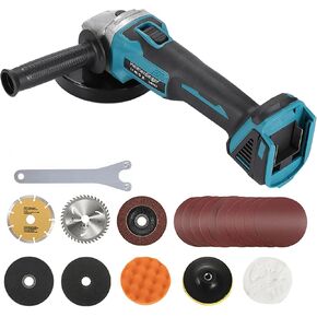 Cordless Angle Grinder for Makita18V Battery(Not Included),4-1/2-Inch High-Power Angle Grinder for Metal,Tile Cutting and Grinding