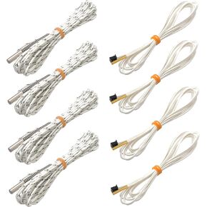 4Pcs 2M 24V 50W Thermistor Ceramic Cartridge Heater Tube + HT-NTC100K Temperature Sensor for Ender 3, Ender 3X, CR10 Ender, Extruder 3D Printer Accessories