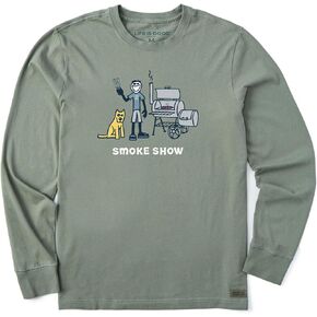 الحياة جيدة-رجال جيك وروكيت دخان يظهرون تي شيرت كسارة الأكمام الطويلة ، اللون الأخضر اللون ، الحجم: xx-large in Kuwait
