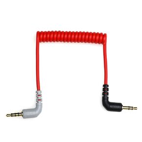 Alvin's Cables 3.5mm TRS to TRRS SC7 Patch Cable for Rode VideoMic| VideoMicro Go| BOYA Mic, for i-Phone| Smartphone| Tablets, 1/8 Male Right Angle Microphone Coiled Cable