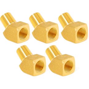 ChillWaves Brass Pipe Fitting, 45 Degree Barstock Street Elbow 1/4" NPT Female x 1/4" NPT Male Thread Adapter(5-PACK)