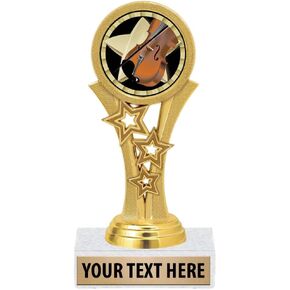 Crown Awards Violin Trophies, 5 1/2" Starbeam Violin Music Trophy, Engraving Included Prime
