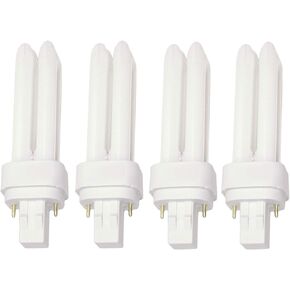DYSMIO 13 Watt CFL Light Bulbs 2 Pin GX23-2 Base 4100K Cool White 13W High Output 800 Lumens Double Tube Compact Fluorescent Light Bulbs Plug-in 4 Pack