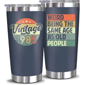 NewEleven 40th Birthday Gifts For Men Women - 1985 40th Birthday Decorations For Men Women - Turning 40-40 Year Old Gifts For Men, Women, Mom, Dad, Wife, Husband - 20 Oz Tumbler