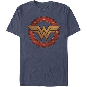 Warner Brothers Big & Tall Wonder Woman Metal Logo Men's Tops Short Sleeve Tee Shirt