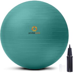 PRIMASOLE Exercise Ball for Balance Stability Fitness Workout Yoga Pilates at Home Office & Gym ，Birthing Ball for Pregnancy，Office Ball Chair