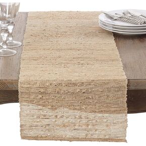 SARO LIFESTYLE 210 Melaya Runner, 14 by 90-Inch, Oblong, Natural